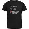 Rock Star Hook Up Funny Black Adult T-Shirt