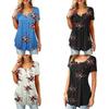 Elegant Women Floral Short Sleeve T-shirt Tops With Comfortable Loose Fit Design