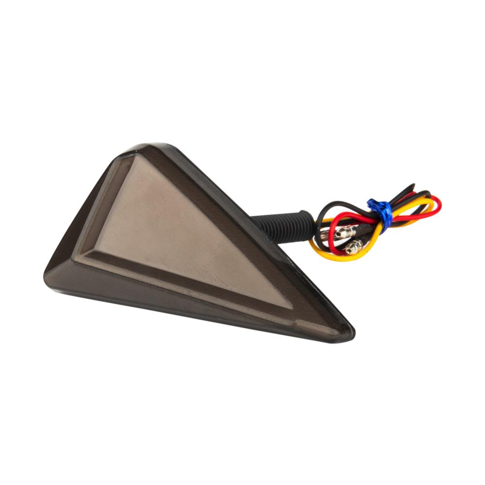 2pcs Motorcycle LED Turn Signal Light Universal Triangle Waterproof Indicator Flashing Light Embedded Signal Light