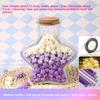 DIY DIY Stars Wishing Bottle with Shiny String Lights Paper Star Lucky Star Paper Folding Strips Decorative Glass Bottle
