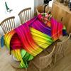 Waterproof Thicken Tablecloth Colorful Lines Sexy Flower Merry Christmas Rectangular Round For Wedding Party Decor