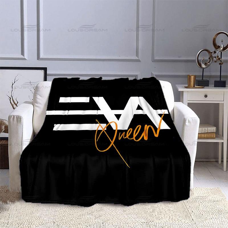 Pătură subțire regina EVA de modă, model de artă pentru frumusețe, pătură de imprimare 3D flanel, pătură portabilă pentru călătorii acasă, la birou
