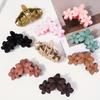 5pcs Multicolor Marble Print Flower Hair Clips-Bohemian Beach Style,Non-Slip Jaw/Claw Clips&Grips Perfect for Thick&Thin Hair
