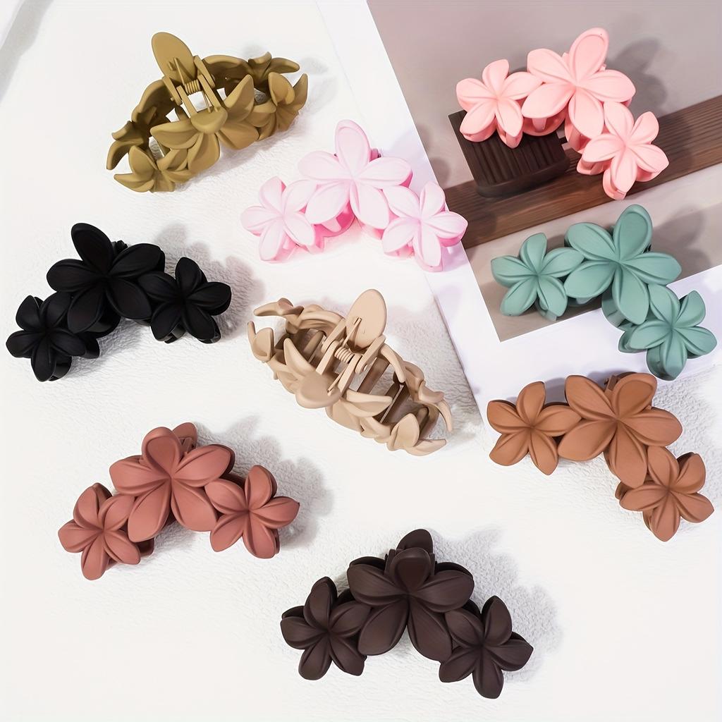 5pcs Multicolor Marble Print Flower Hair Clips-Bohemian Beach Style,Non-Slip Jaw/Claw Clips&Grips Perfect for Thick&Thin Hair