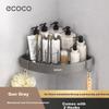 Ecoco No-Drill Bathroom Corner Shelf, Wall-Mounted Washroom Storage Rack, E24018 Gray
