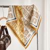 Retro Silk Wool Square Scarf Silk Blended Women's Autumn and Winter Versatile Scarf Accessories Temperament Silk Scarf Shawl