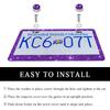Car License Plate Frame, Sparkling Stainless Steel Auto License Plate Frame With Rhinestones, Bling Diamond License Plate Holder, Universal Exterior