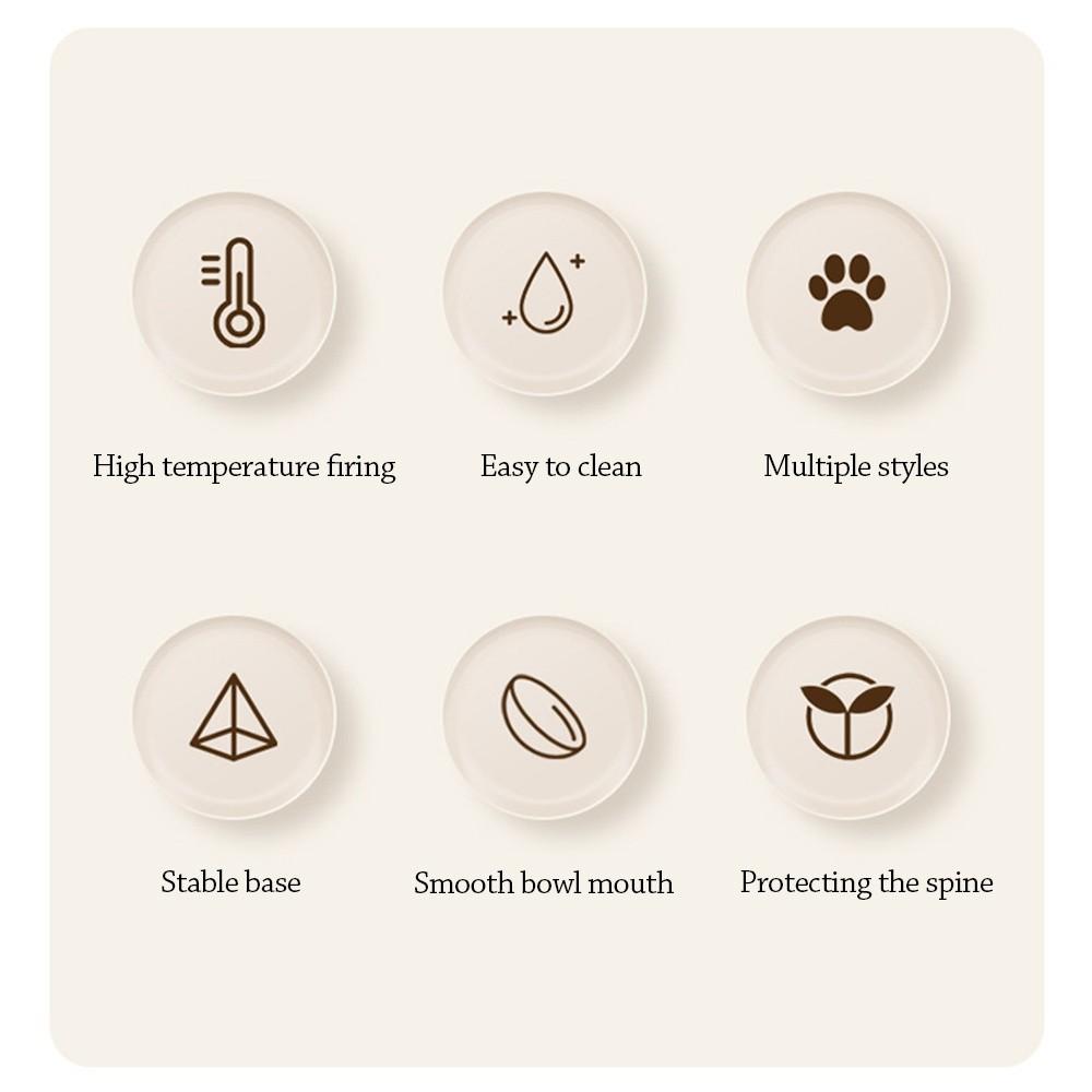 Keramik Nackenschutz Haustiernapf Schräger Mund Hohe Füße Pilz Katzen Napf Anti-schwarzes Kinn Anti-Umkippen Haustier Futter Napf