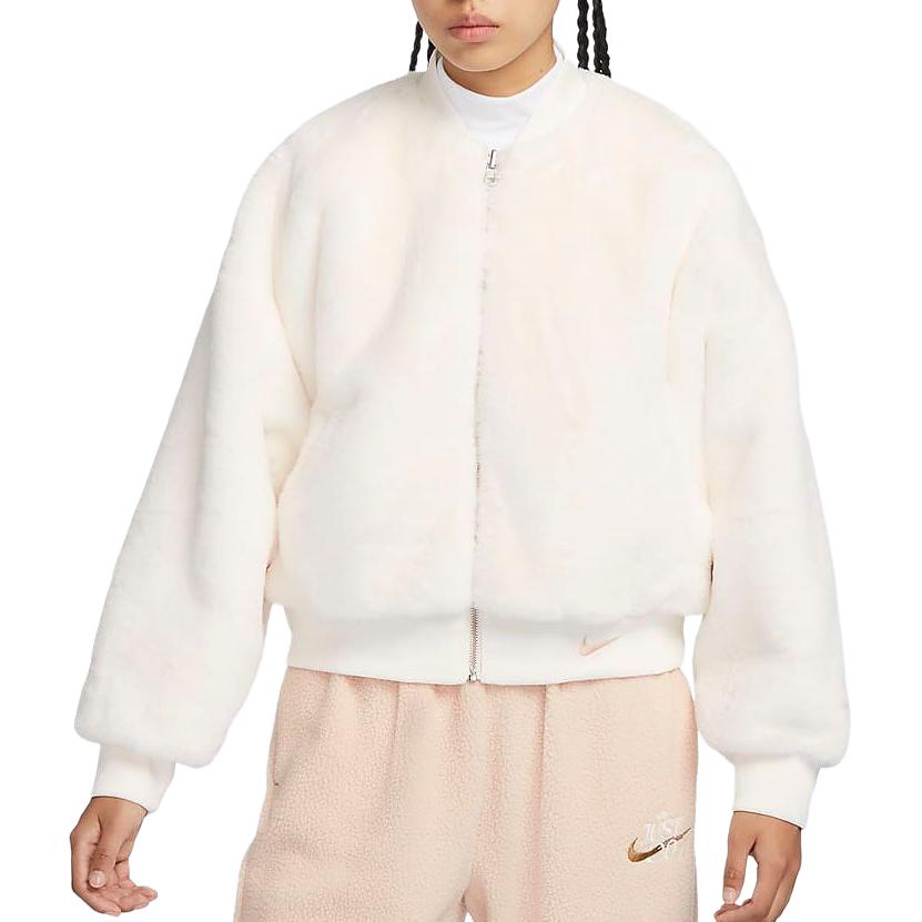 New Nike Velvet Feel Coat Women's White FB8693-133