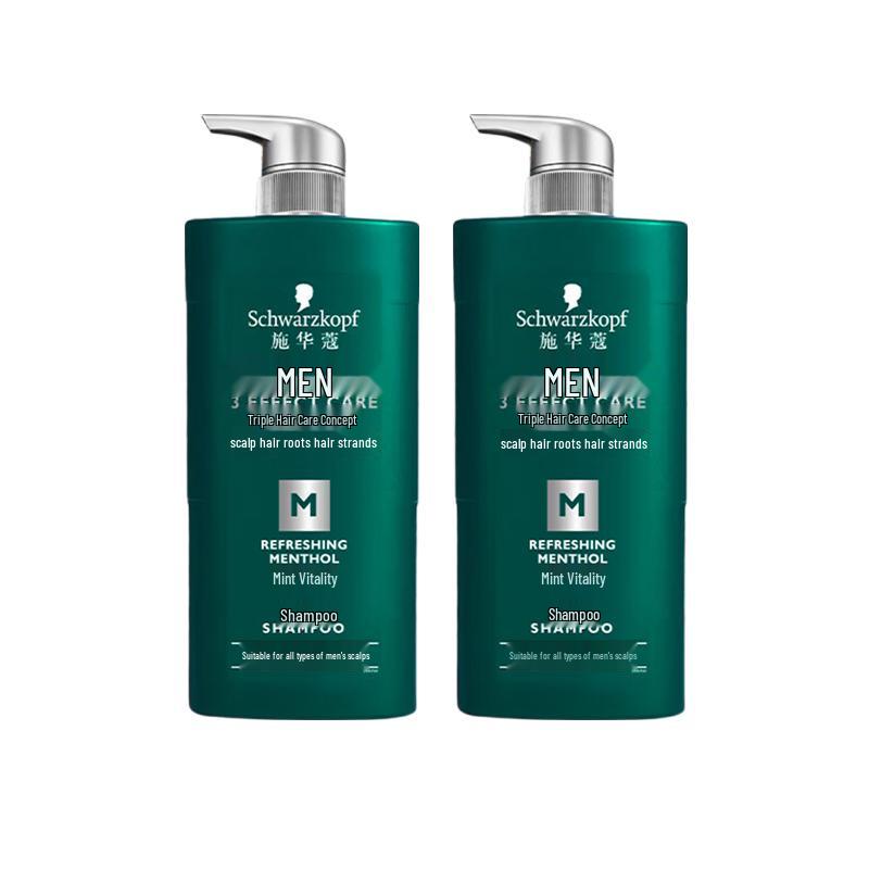 Schwarzkopf Men s Mint Vitality Shampoo Twin Pack