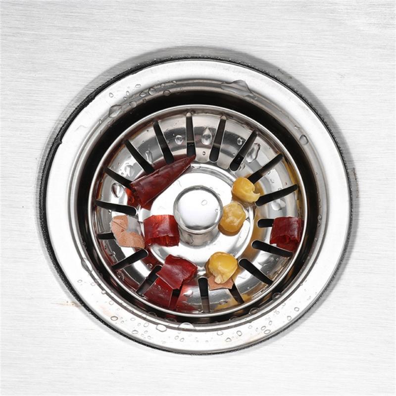 Kitchen Sink Drain Basket Stopper Replacement Sink Strainer Stainless Steel Mesh Filter Strainers Convenient Use