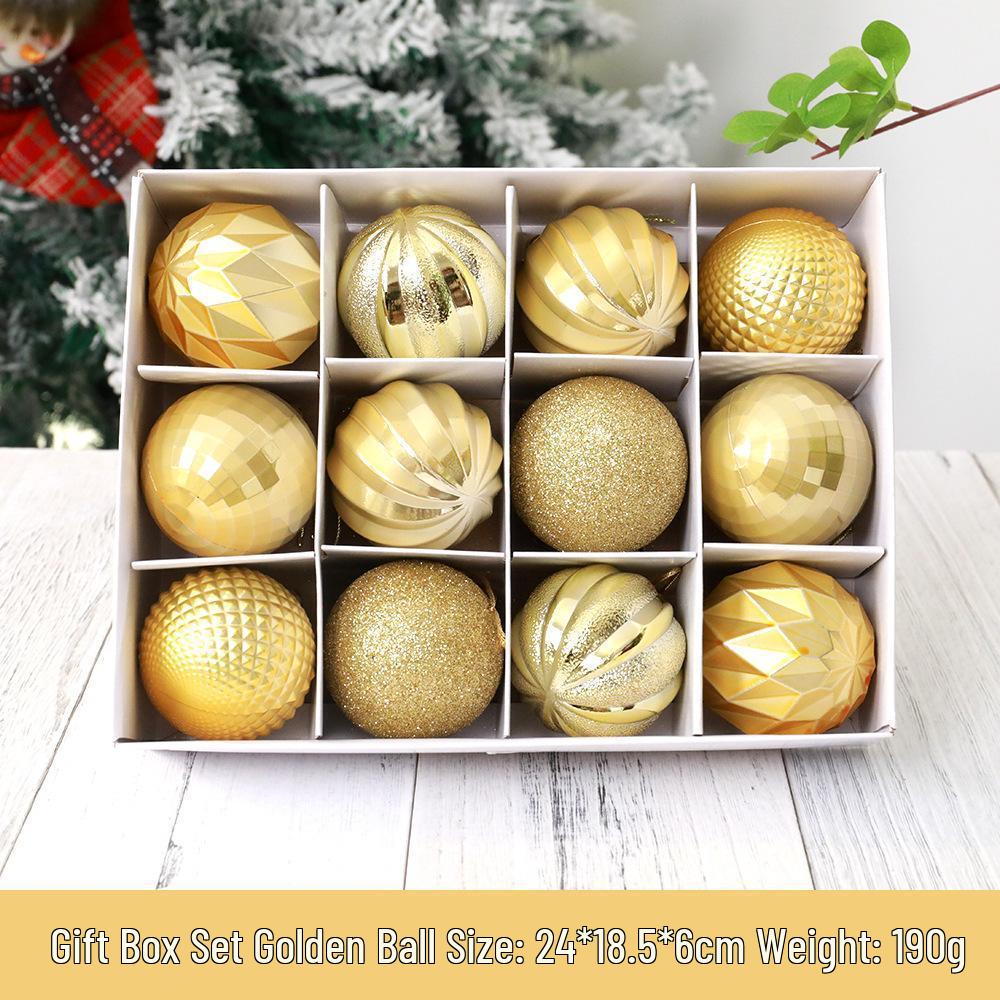 6cm Barevná galvanizovaná plastová sada vánočních koulí pro dekoraci stromku a stropu