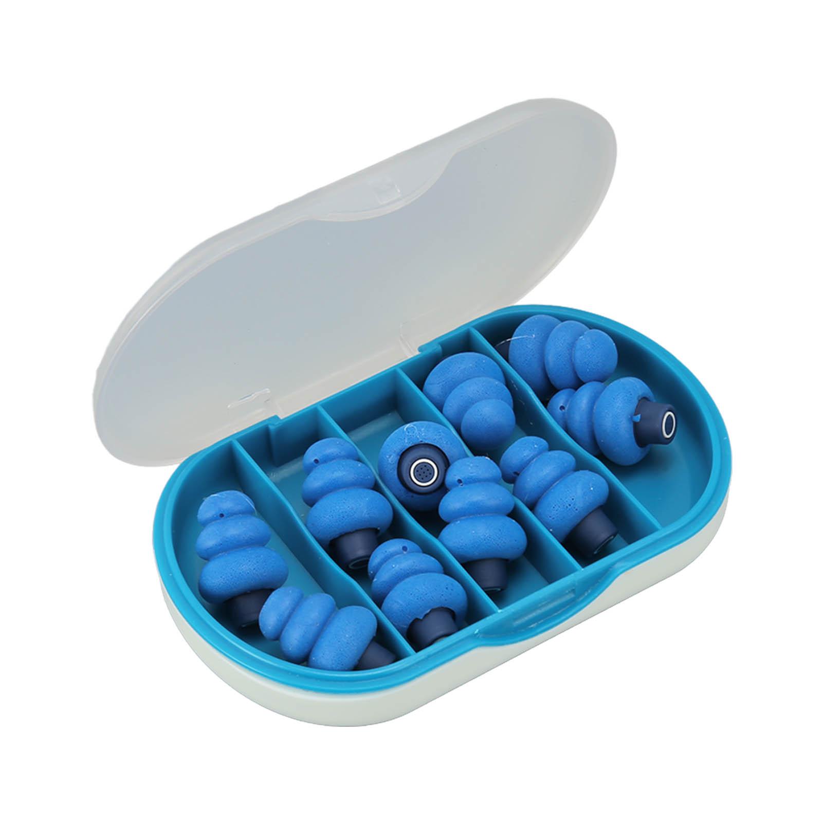 

10 шт. Беруши для сна с шумоподавлением, блокирующие звук, многоразовые многослойные беруши синего цвета