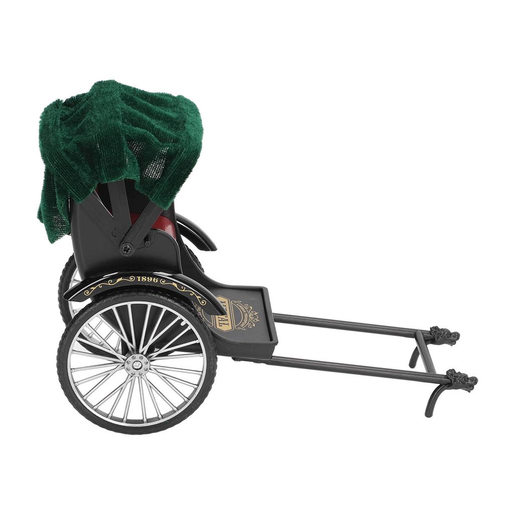 Simulation Rickshaw Model Toy Alloy Delicate Details Exquisite Workmanship Jinrikisha Decoration for Home Decoration
