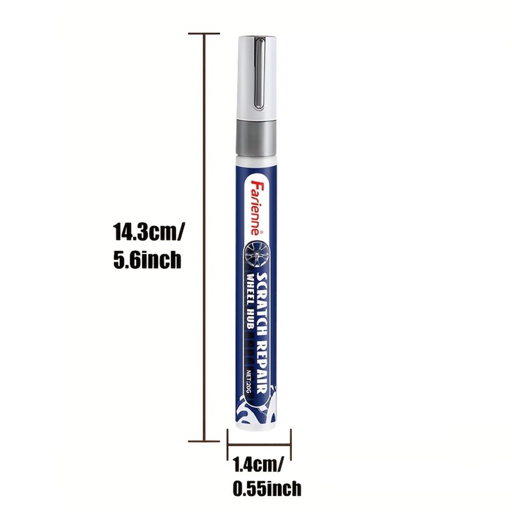 Automobile Wheel Hub Scratch Repair Pen - Car Wheel Hub Touch-Up Pen. Applicable to Various Models of Silver Wheel Hubs Car Touchup Paint2
