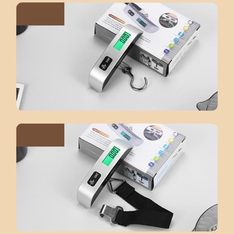 Electronic Balance Pocket Scale with LCD Display 50kg Capacity Hanging Scale for Accurate Luggage Weight Measurement