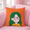 PPop ManS Cushion Cover Soft Plush Throw Pillow Cushion CoverDoubleSided Printed Pillow Case for Sofa Home Decor