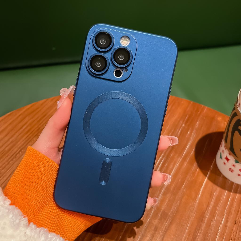 For IPhone17 Metallic Paint for Apple 16promax Mobile Phone Case Imagsafe Magnetic 14/15 Protective Cover