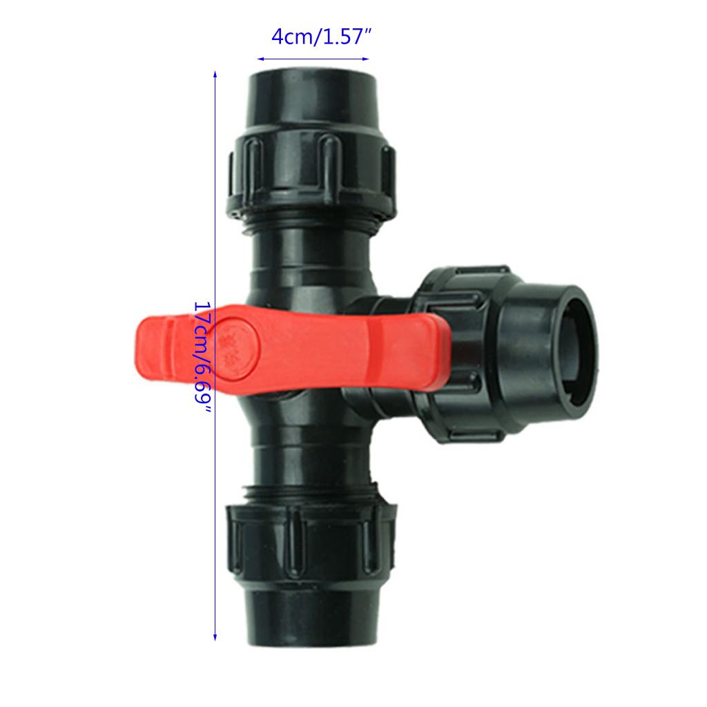 3-Way Diverter for Valve for T Shape Adapter Ball for Valve Shut Off Ball for Valve Hose Fitting Tee Connector Easy Inst