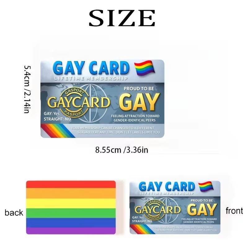 1 ks Prideová členská karta doživotní členství LGBTQ+ - Nepřilnavá PVC karta ve stylu gay průkazu, Suvenýr pro jednotlivce a spojence LGBTQ+