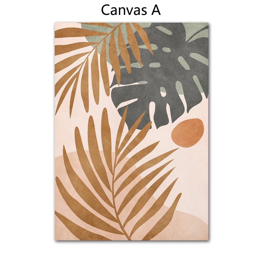 

Бохо абстрактная геометрия лист растение солнечная линия арка постеры и принты стены искусства холст картины настенные панели интерьер декор комнаты 21*30cm No Frame