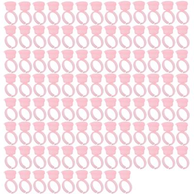 100pcs Tattoo Ink Rings Cups Pigment Holder Eyebrow Eyelash Extension Microblading Accessories