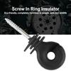 50 Pcs/Set Black Screw In Ring Insulators Electric Fence Accessories For Wood Post