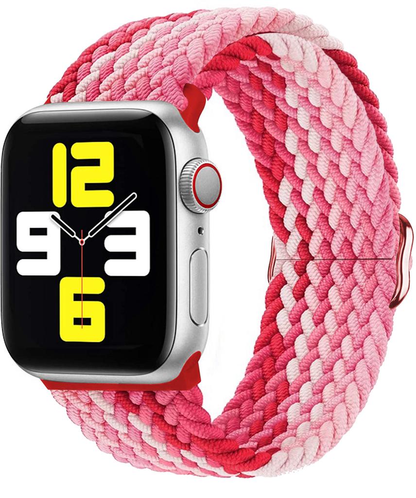 Braided Loop Strap for Apple Watch Band 44mm 40mm 49mm 45mm 41mm 46mm 42 38mm Nylon Bracelet iWatch Series Ultra 10 9 8 7 6 5 SE