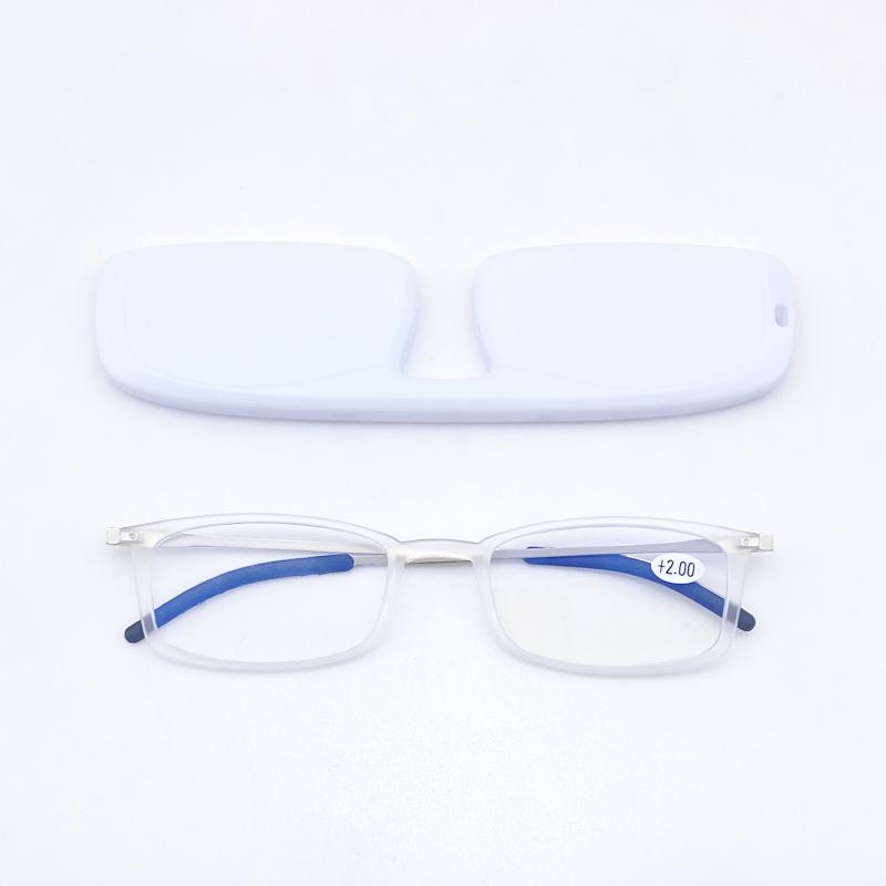 May Flower High Quality Light Anti-Blue  Reading Glasses  Thin Portable Presbyopia Spectacles Glasses Men With Case +3.5