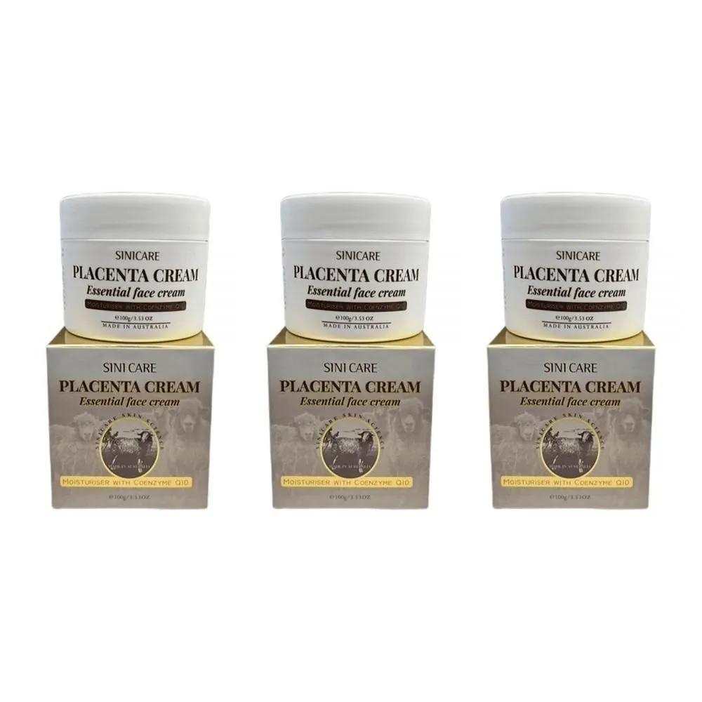 

SINICARE Placenta Essential Face Cream with CoQ10 100g 3 Packs