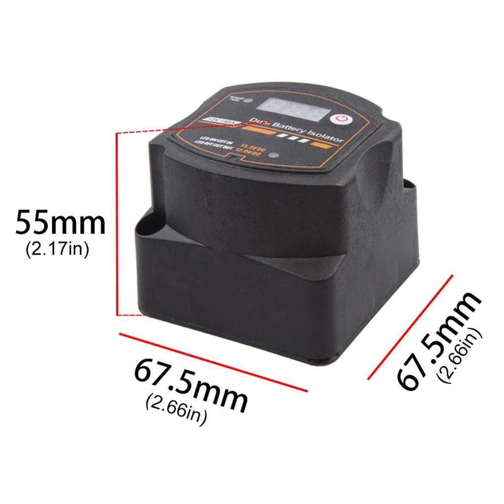 Car Relays Voltage Setting LCD Display VSR Digital Voltage Sensitive Relays 140A Double Battery Isolator Waterproof