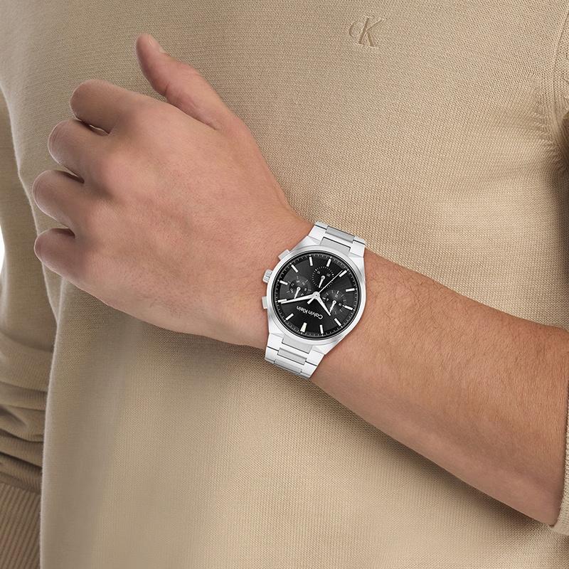 Calvin Klein Watch Quartz Movement Bla Dial Men's Watch 30 Meters Waterproof Casual 25200459