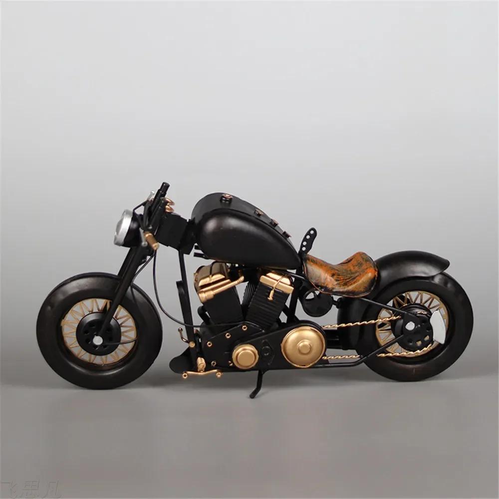Handmade Vintage Harley Motorcycle Model For Home Decor Decoration Desk Accessories Living Room