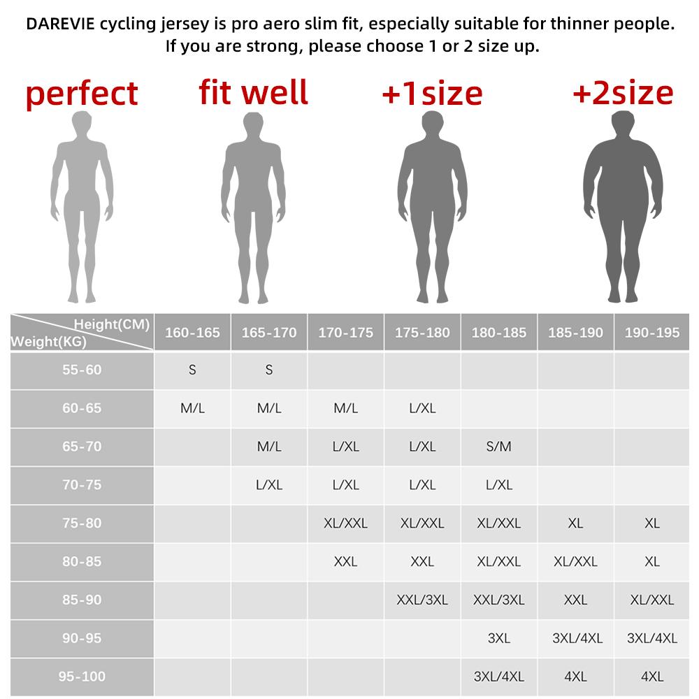DAREVIE Man Cycling Maillo Moisture-Wicking Training Level Cycling Jersey Man Cool And Refreshing Cycling Clothes For Men