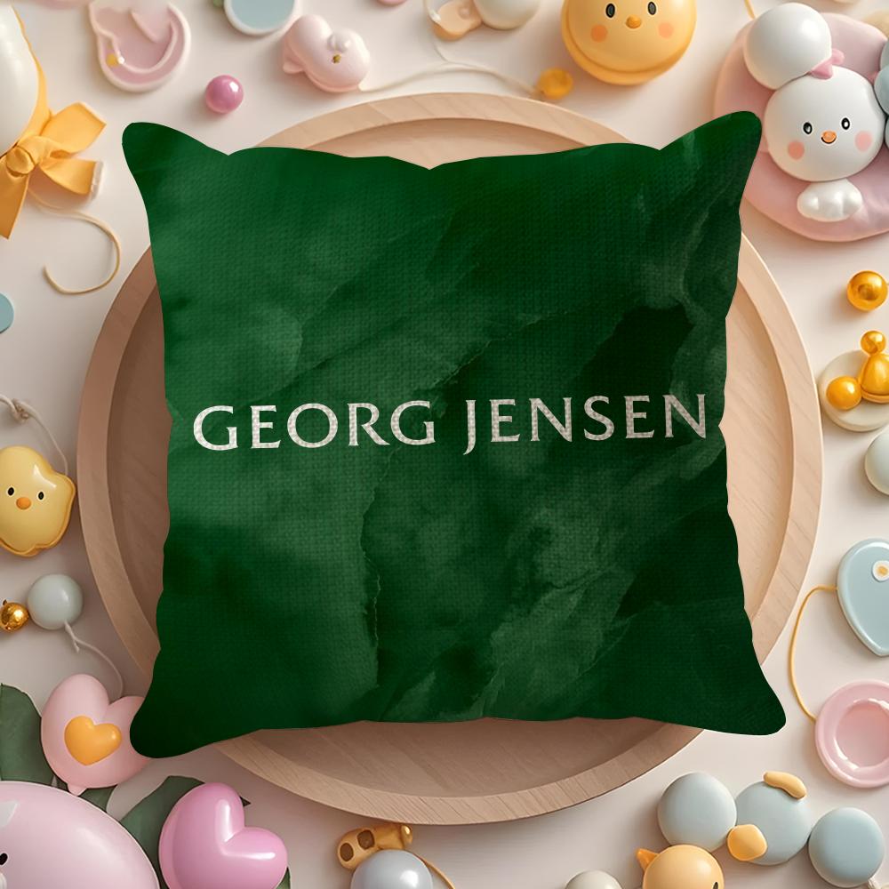 Luxury G-Georg J-Jensen Cushion Cover Natural Linen Organic Fabric Double-Sided Printing Sofa Home Decor Gift Pillow Cover