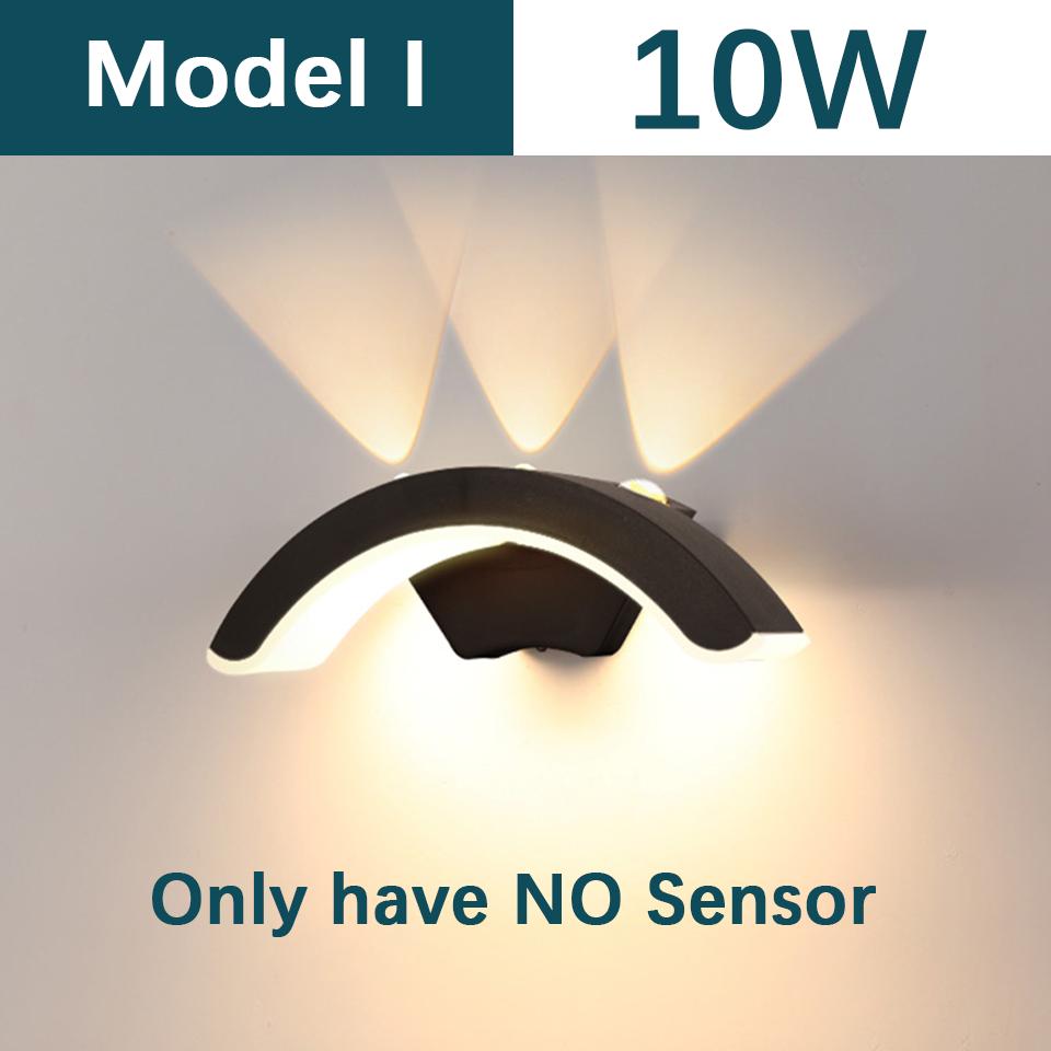 LED Außenwandleuchte Wandlampe Bewegungssensor AC110V 220V Wasserdicht Modern Innen Haus Balkon Weg Veranda Garten Dekoration