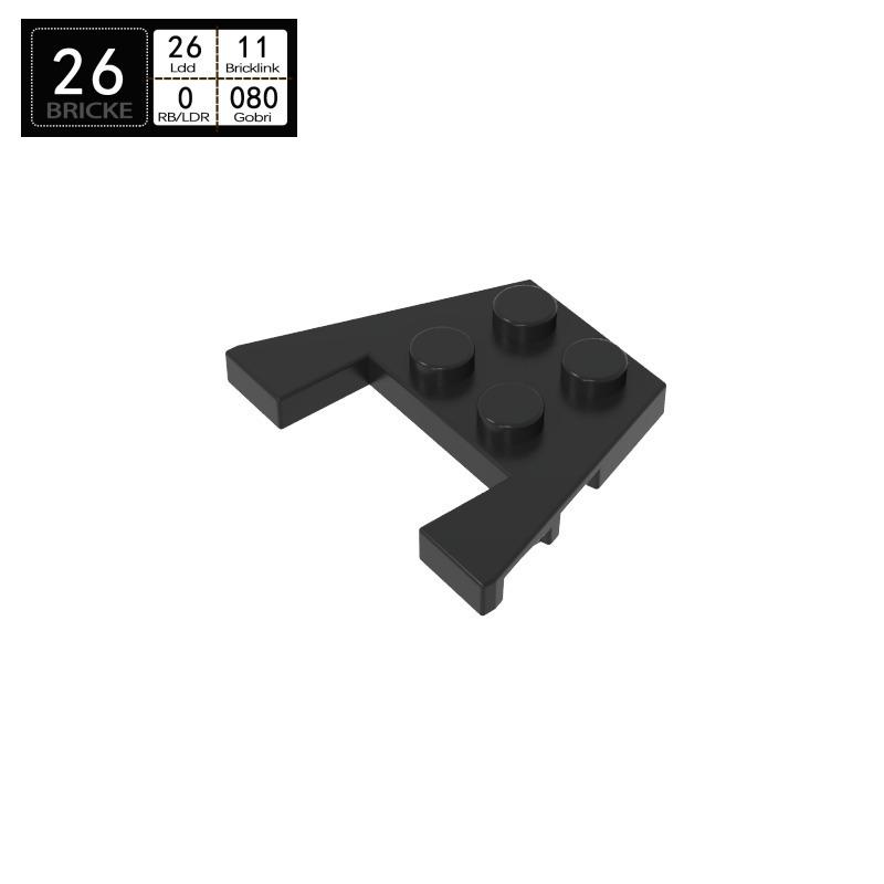 BRICKE 3x4 Wedge Plate, Compatible with Lego Technic (90194, 28842, 4859, 48183).