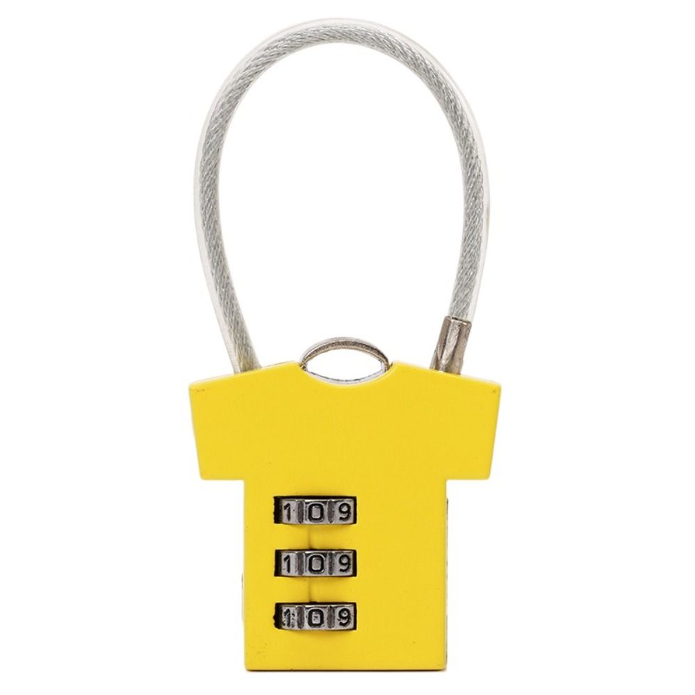 

Aluminum Zinc Zinc Alloy Password Lock Three Position Padlock Cartoon Combination Lock Dormitory жовтий