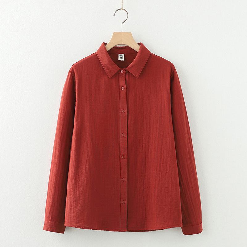 Cardigan da donna a maniche lunghe con colletto a punta autunnale primaverile, colore unito, filato a doppio strato, camicia base, camicette e camicie