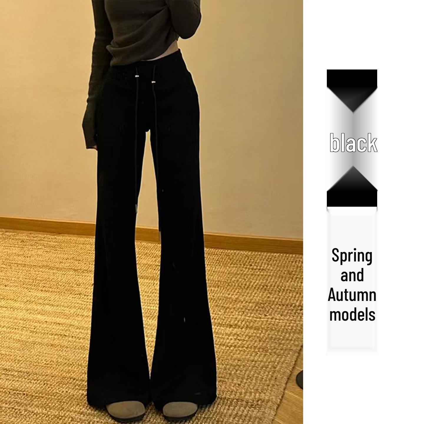 

Grey Flared Maternity Sweatpants - Autumn/Winter 2025 Slimming Plus Velvet Micro Flare Horseshoe Design L