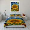 Sunflowers and Swirling Sky. Bedding Sets Duvet Cover Sets Duvet Covers Pillowcases(1 * Duvet Cover 2 * Pillowcases Without Duvet Insert)
