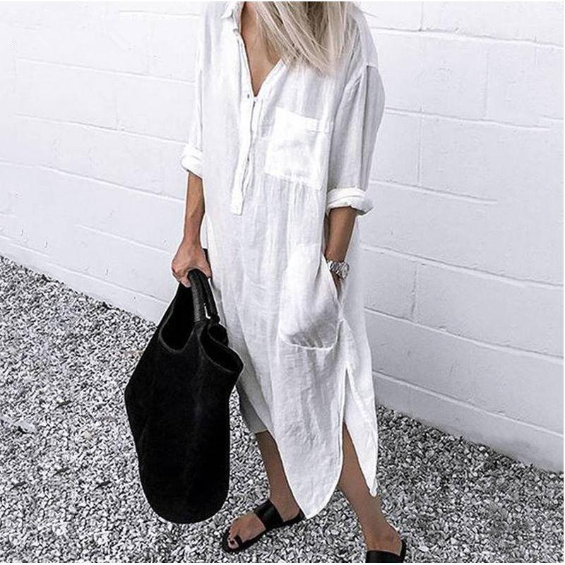 Dress Elegant Solid Color Office Women Simple Slit Outerwear