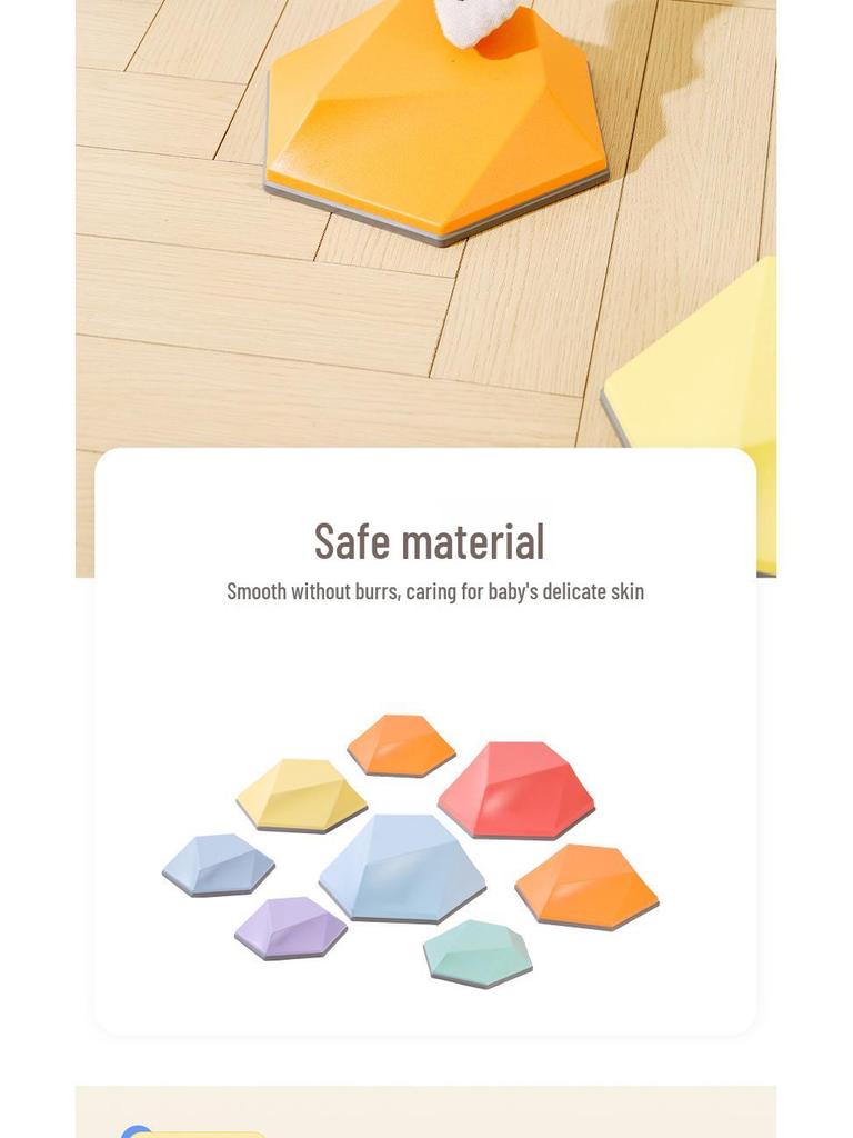 Children's Geometric Balance Stones for Sensory Training and Early Education