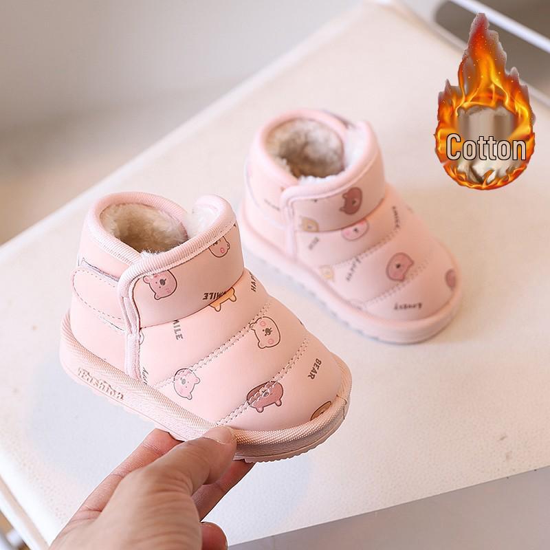 Children's Cartoon Snow Boots - Warm Toddler & Infant Cotton Shoes