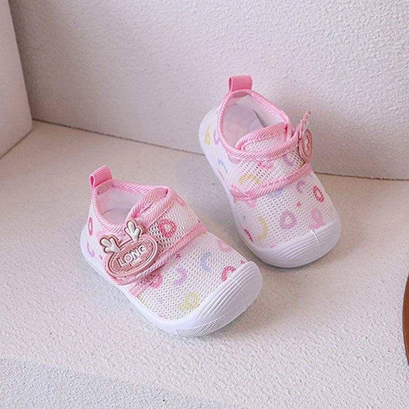 Baby Toddler Mesh Shoes With Sound For Summer Active Play Kids Unisex Soft Sole Sneakers