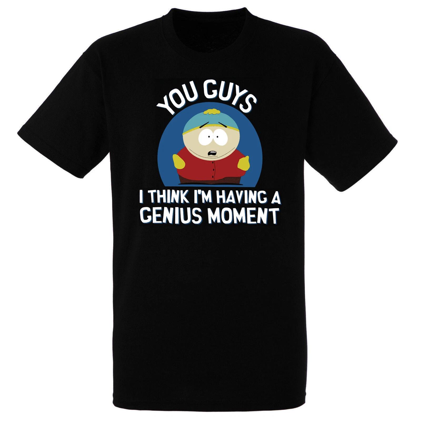 South Park Cartman Genius Moment Men s Shirt, Black, Large XL