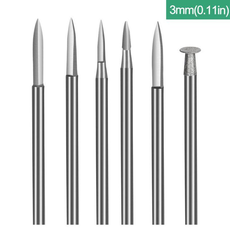 6Pcs Metal Wood Carving Drill Bits Kit Essential Tools for Rotary Tool Users Great for Crafting and Engraving Projects