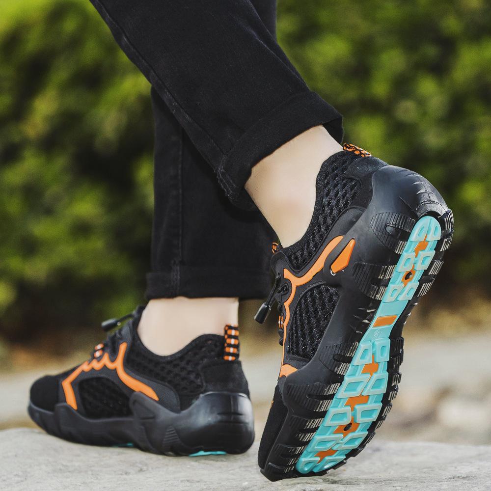 Men's Shoes New Fashionable Low-top Breathable Mesh Shoes Outdoor Sports Running Wading Shoes Manufacturers Trendy Shoes