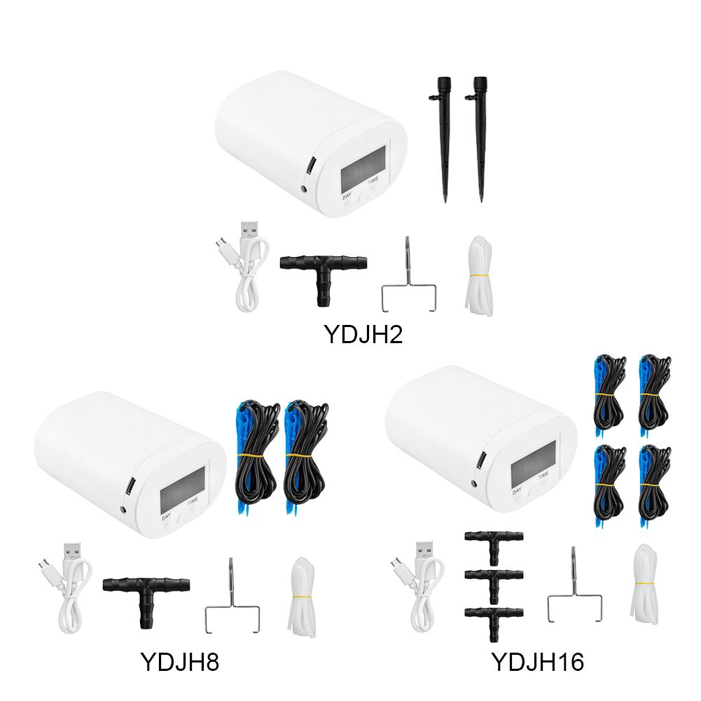 Home Sprinkler Drip Irrigation Device 2/8/16 Heads Pump Self-Watering Kit Automatic Timer Waterers Drip Irrigation Garden Tool