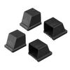 Beschermende Rubberen Eindstukken 4 Stuks voor 50x50mm Fitnessapparatuur en Sportschoolvloeren